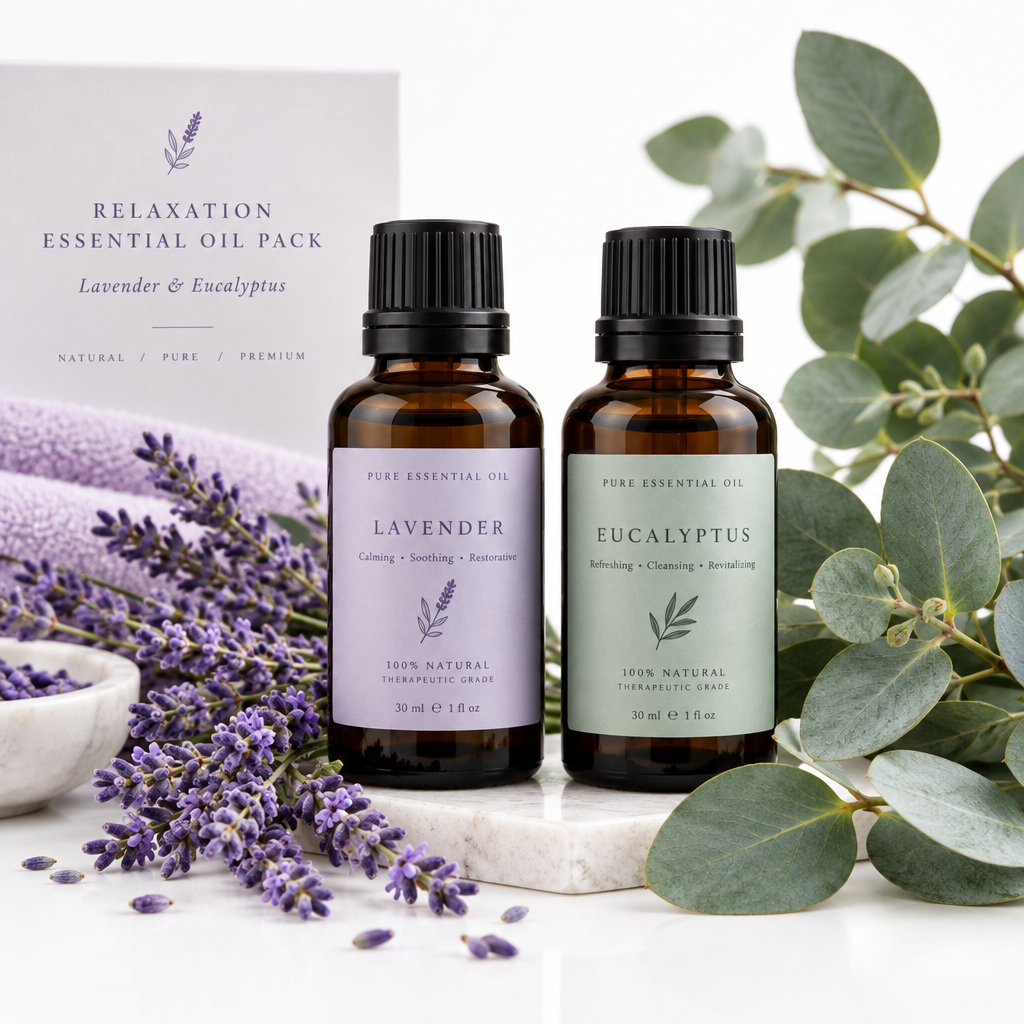 Premium Essential Oil Relaxation Pack (Lavender & Eucalyptus)